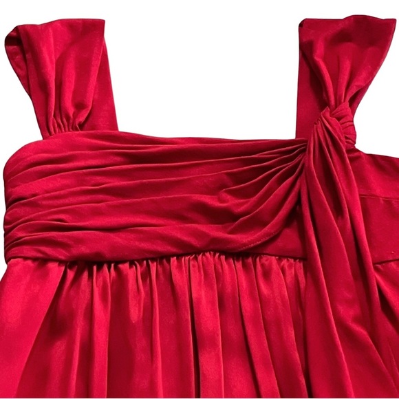 Vintage Y2K BCBG Maxazria Red Cocktail Party Silk Mini Dress XS Going Out Grad - Picture 5 of 9